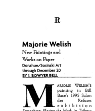 Marjorie Welish review by J. Bowyer Bell