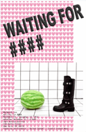 Poster featuring boot and watermelon side by side
