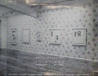 Black and white photo of Coventry painting installation