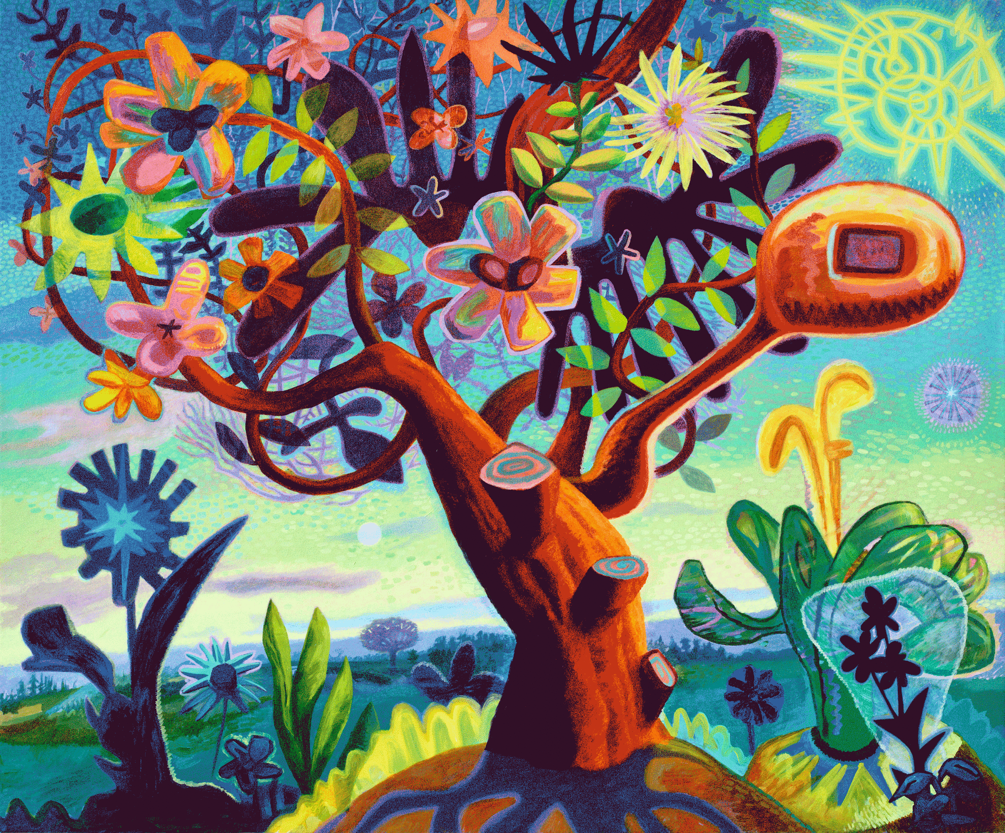 Lovestruck, 2023, acrylic on canvas, 48 x 58 in.