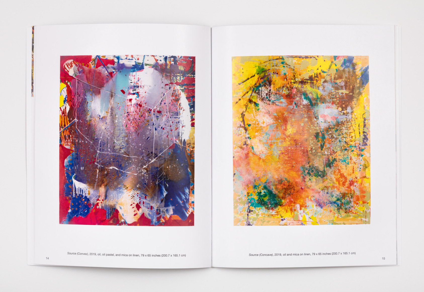 interior spread of two paintings in a book