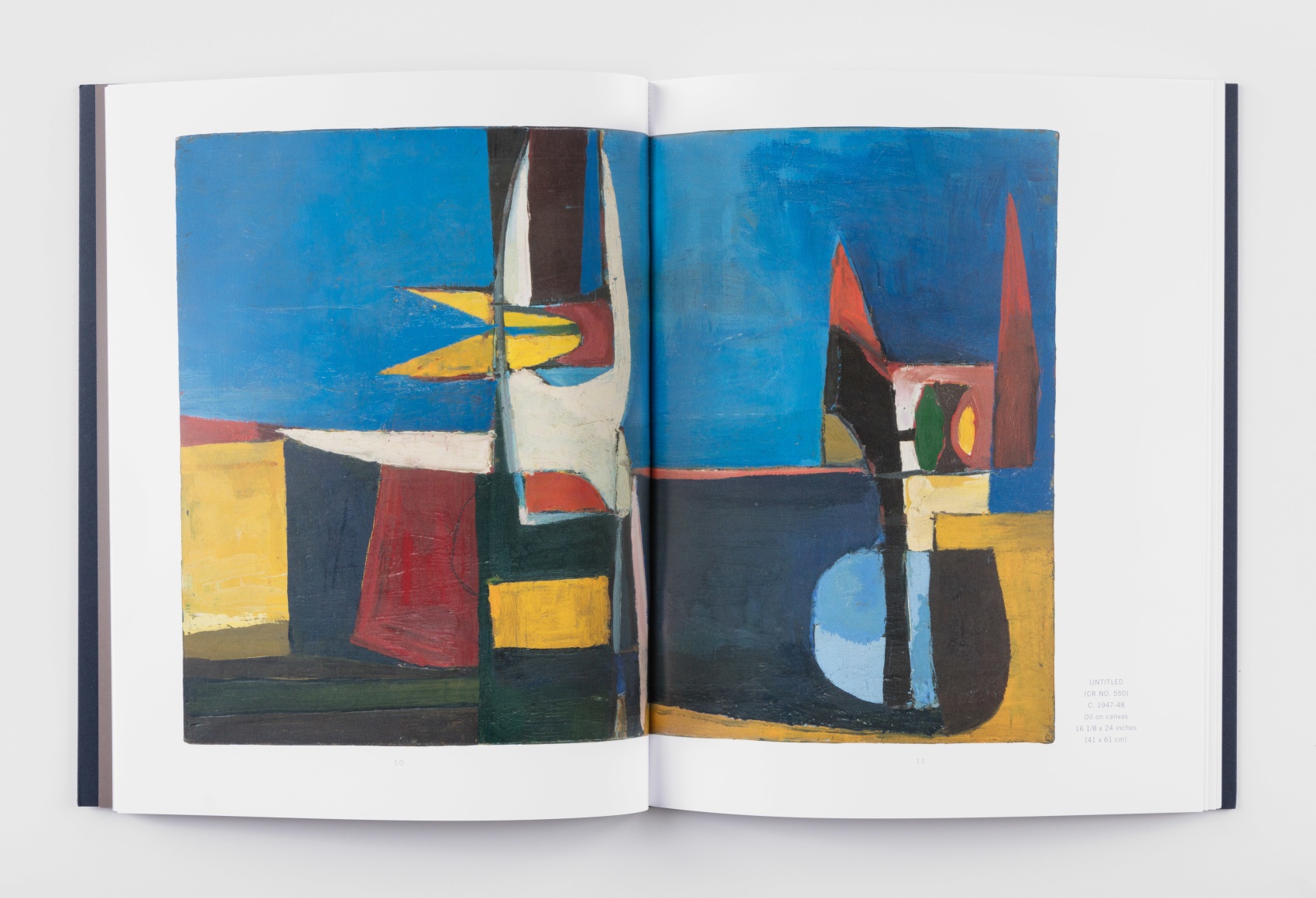 interior spread of a Richard Diebenkorn catalogue showing a painting
