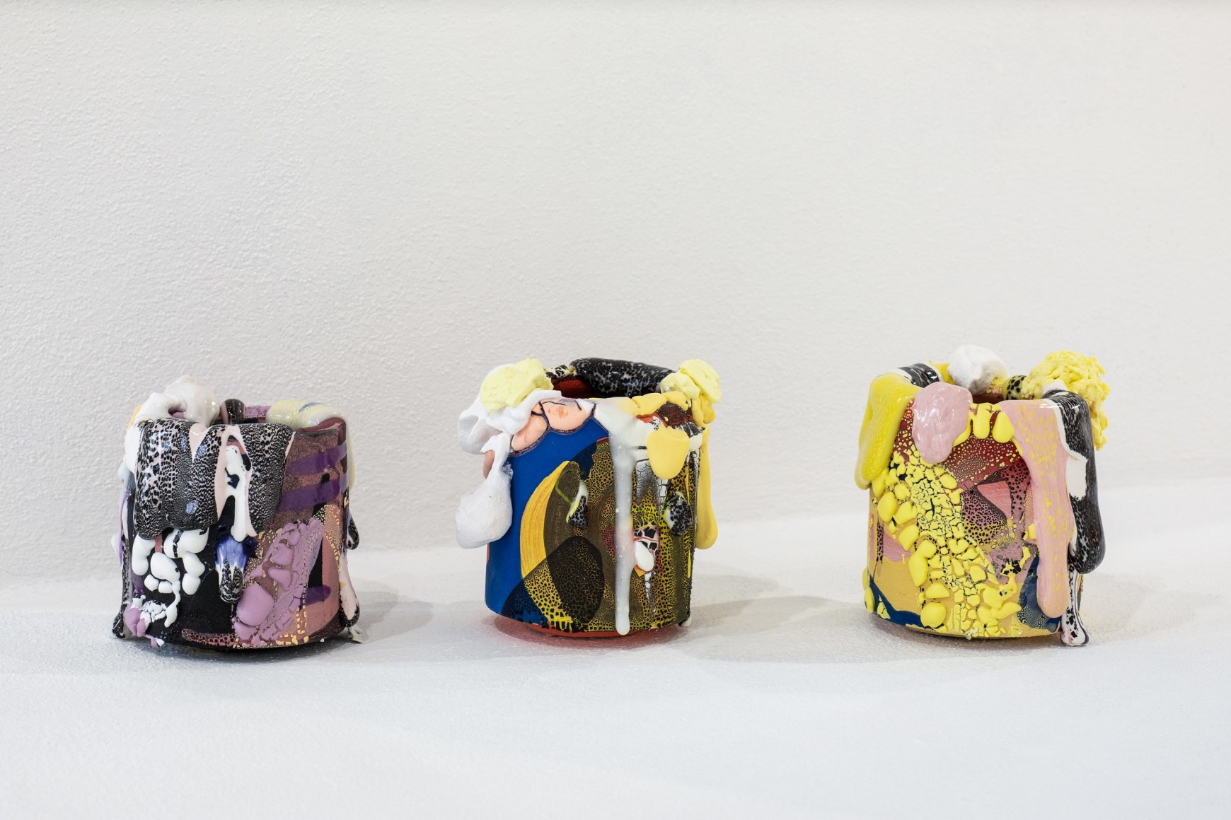 Installation view of ceramic sculptures by Brian Rochefort