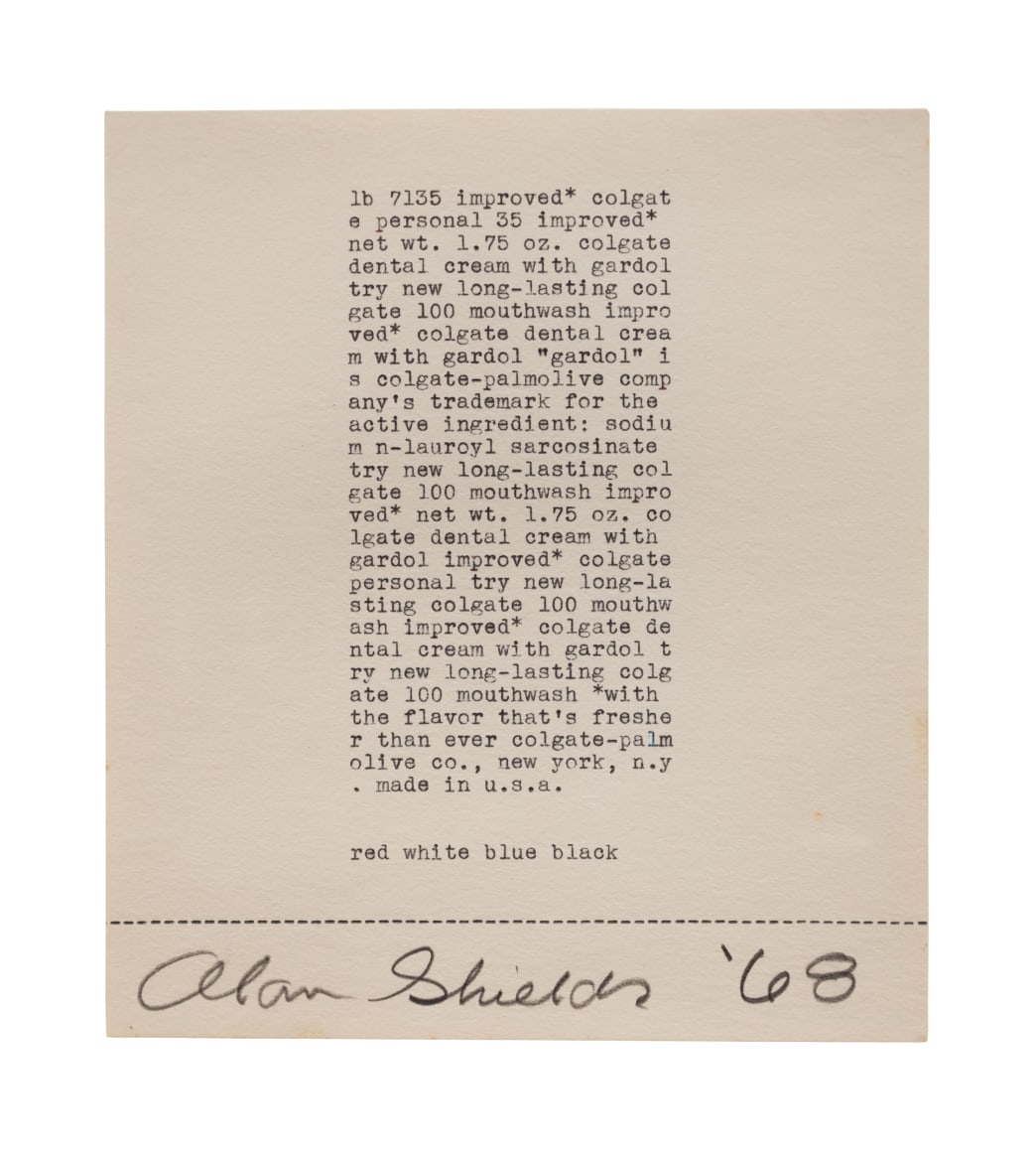 type written text artwork