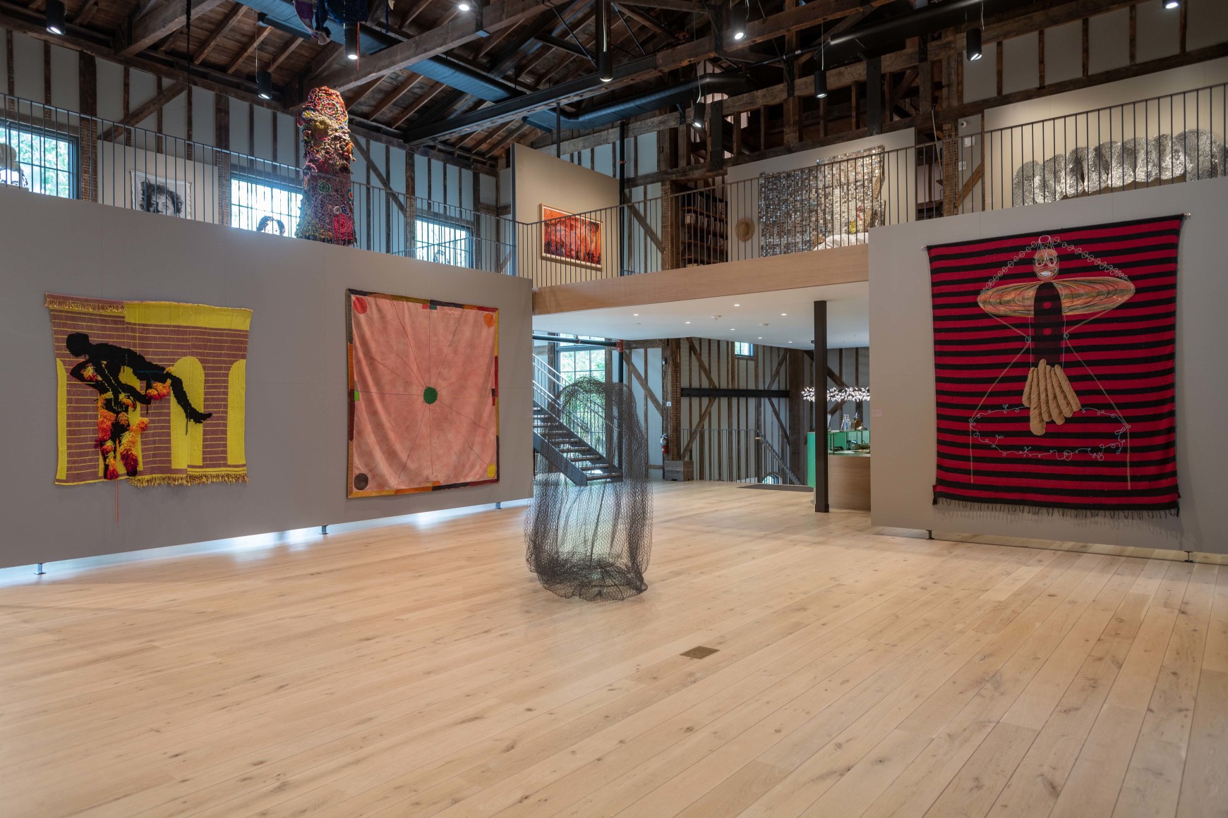 Installation view of THREADING THE NEEDLE, July 1 - September 18, 2022, The Church, Sag Harbor, NY