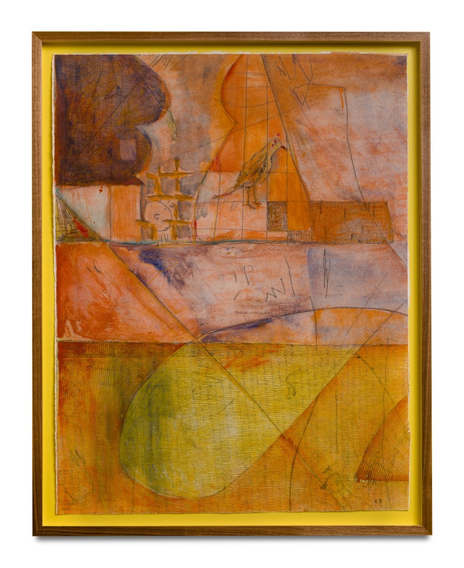 orange and yellow abstract etching