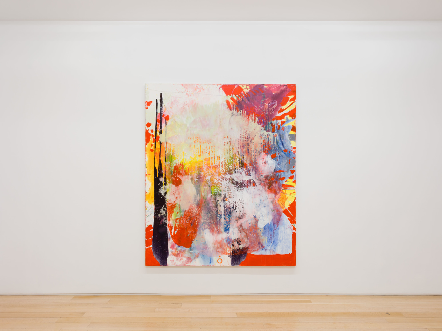 installation view of Jackie Saccoccio paintings and works on paper