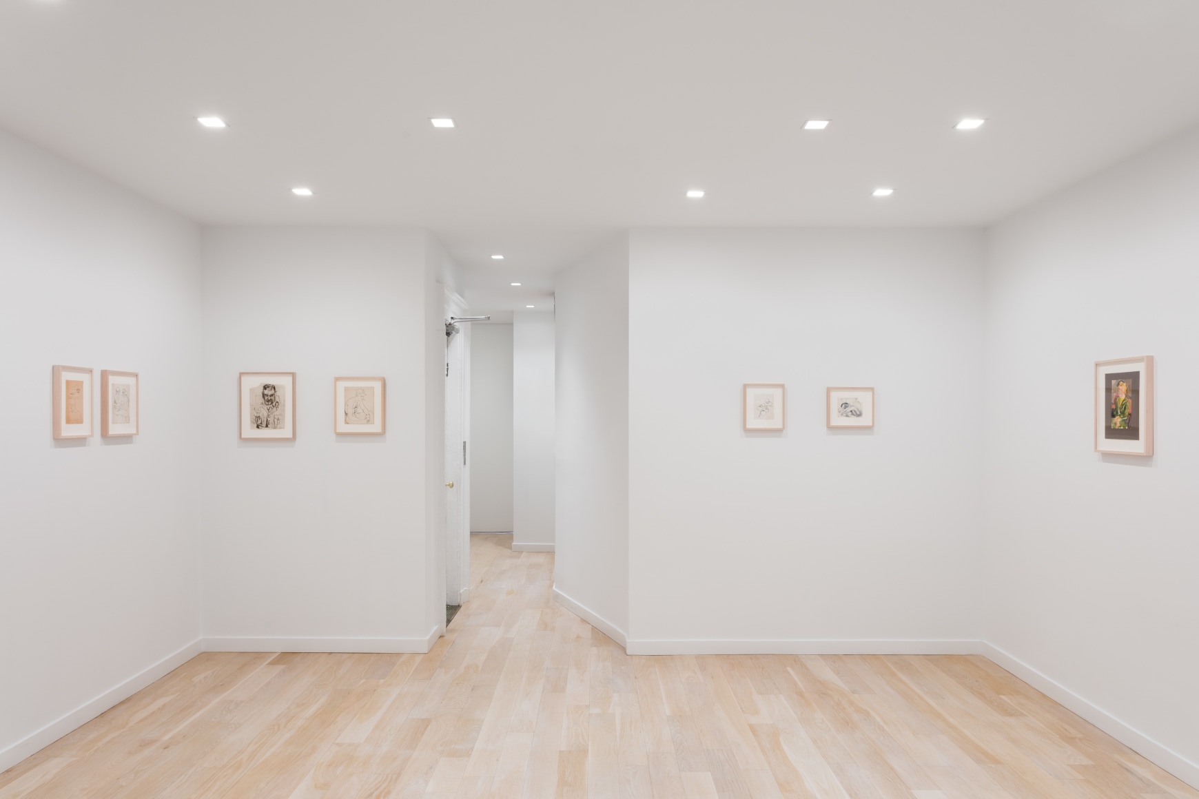 Installation view of drawings by Richard Diebenkorn