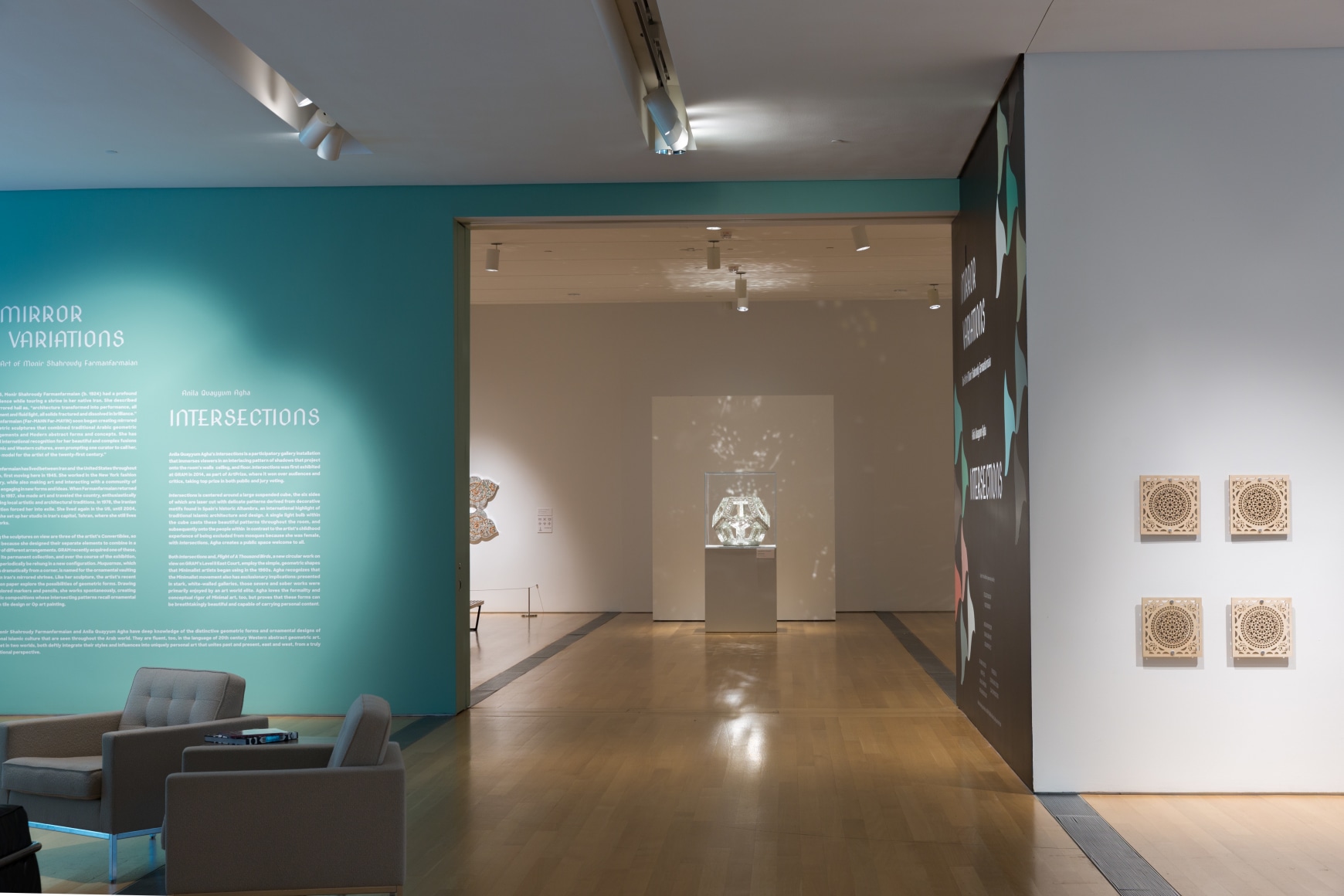 MONIR SHAHROUDY FARMANFARMAIAN, Installation view:&nbsp;Mirror Variations: The Art of Monir Shahroudy Farmanfarmaian, Grand Rapids Art Museum, MI, May 19, 2018 &ndash; October 7, 2018