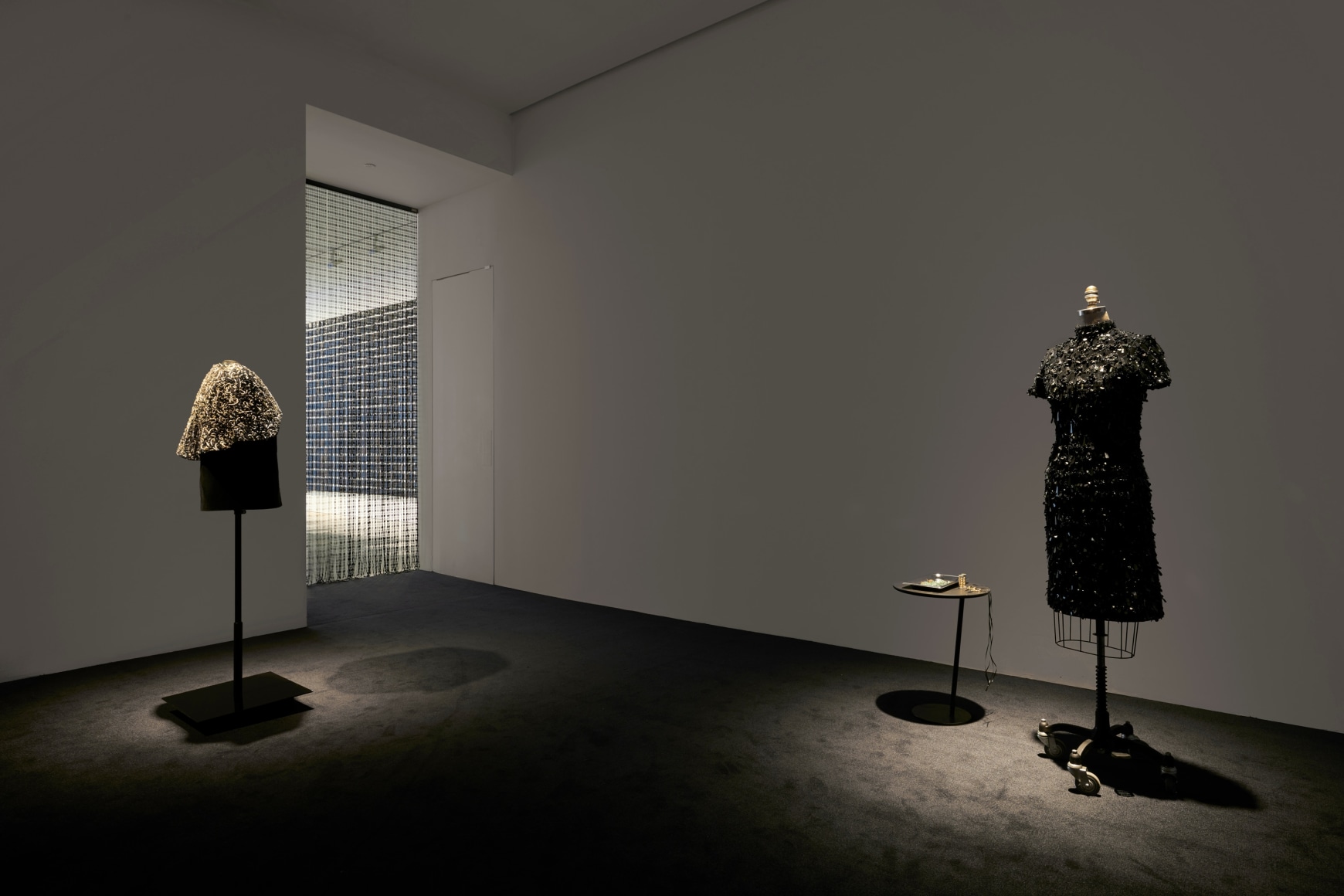 Installation view, Teresa Margolles,&nbsp;El asesinato cambia el mundo / Assassination changes the world, James Cohan, 48 Walker Street, January 10 - March 1, 2020