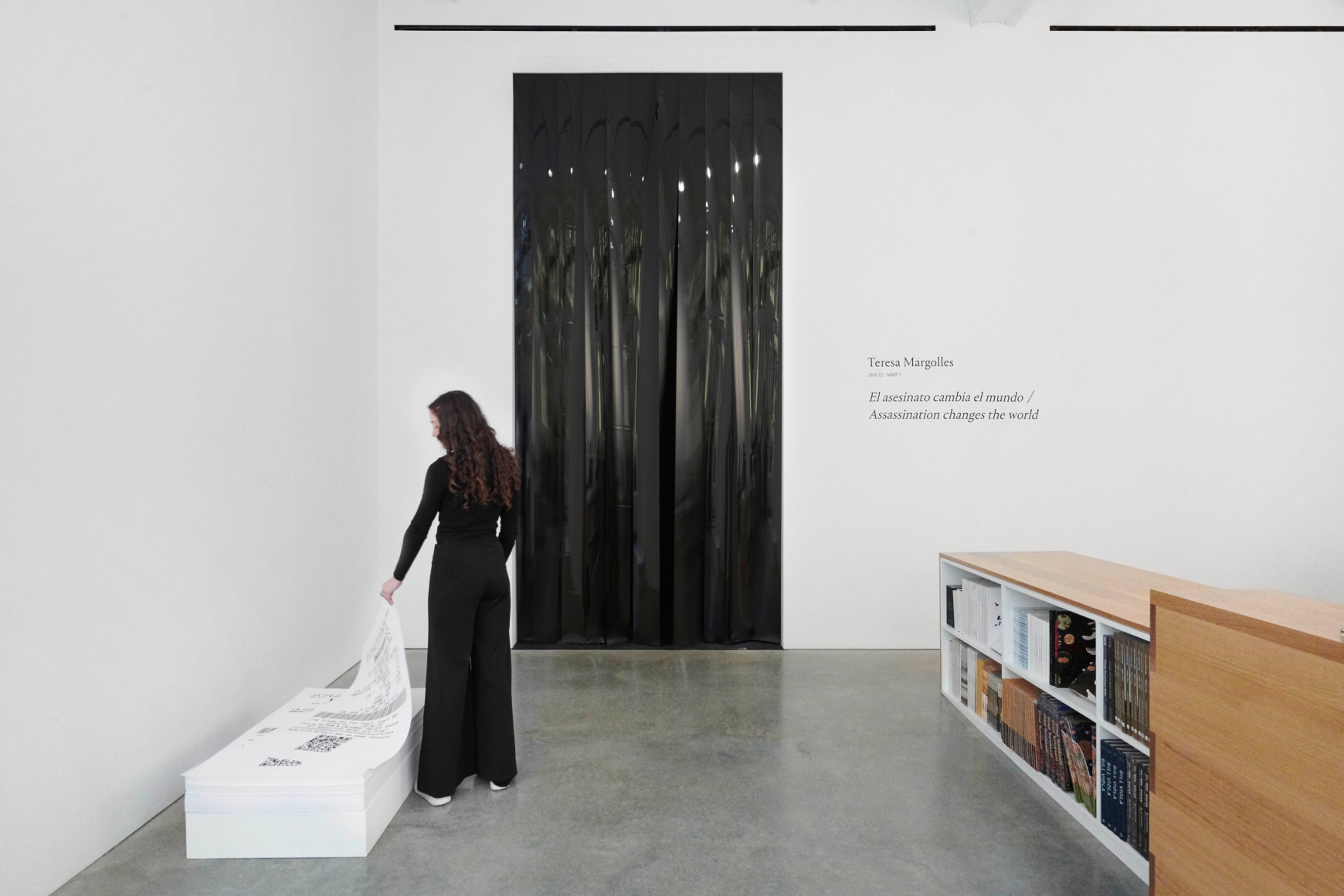 Installation view, Teresa Margolles,&nbsp;El asesinato cambia el mundo / Assassination changes the world,&nbsp;James Cohan, 48 Walker Street, January 10 - March 1, 2020