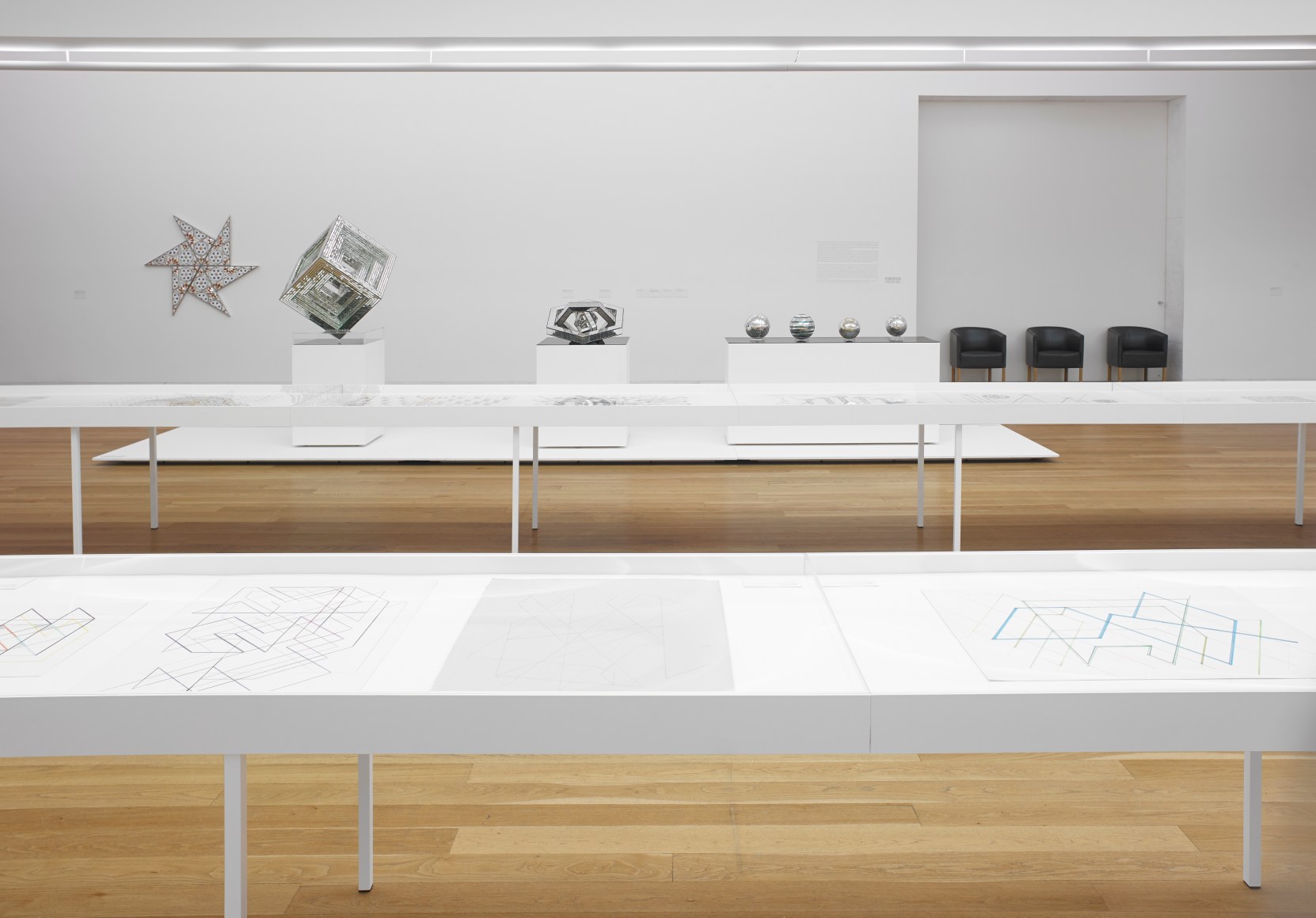 MONIR SHAHROUDY FARMANFARMAIAN, Installation view:&nbsp;Monir Shahroudy Farmanfarmaian: Infinite Possibility. Mirror Works and Drawings 1974&ndash;2014,&nbsp;Serralves Museum of Contemporary Art, Porto, Portugal,&nbsp;October 9, 2014 - January 11, 2015