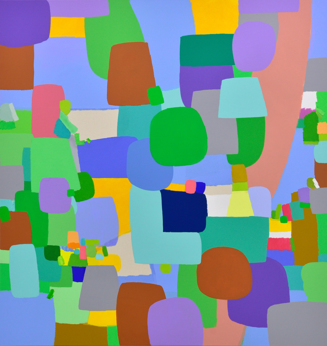 Brightly colored field of rounded shapes