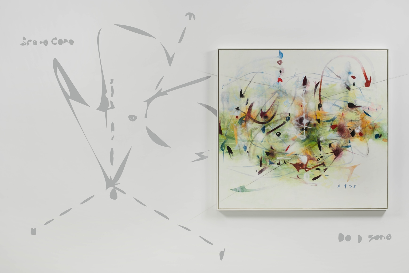 Painting with vinyl wall decal