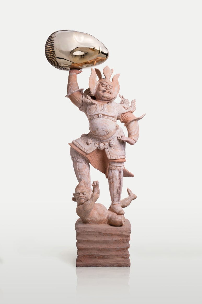XU ZHEN Eternity - Painted Terracotta Statue of Heavenly Guardian, Sleeping Muse
