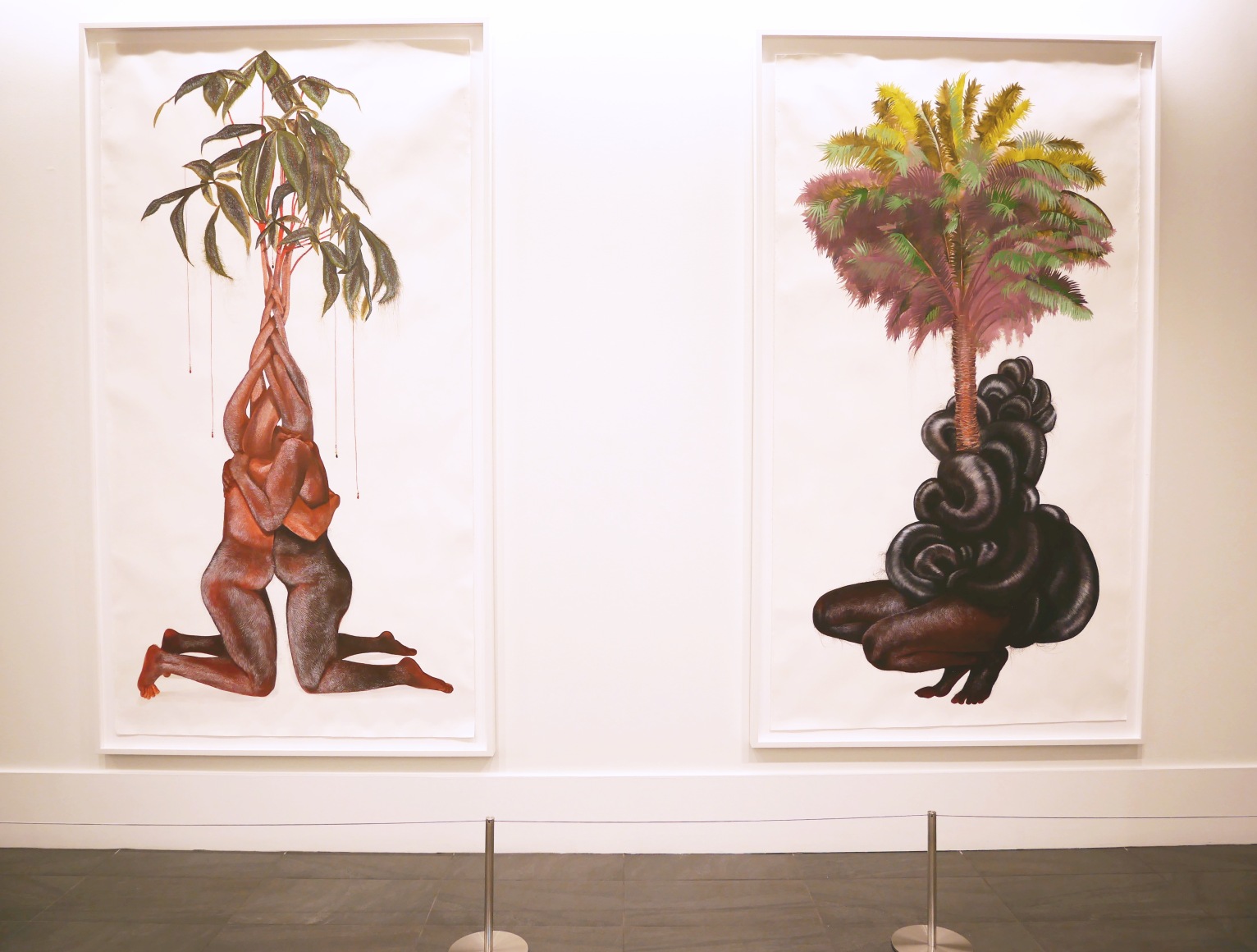 FIRELEI BÁEZ, Installation view: Immersion into Compounded Time and the Paintings of Firelei Báez, Mennello Museum of American Art, June 7 – September 1, 2019