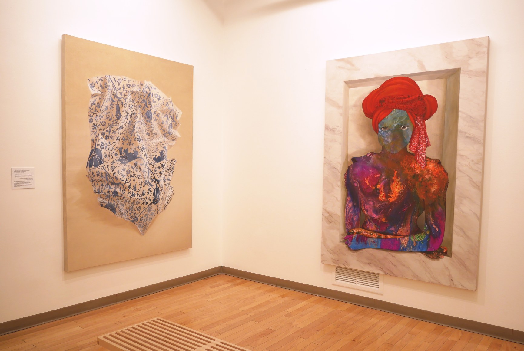 FIRELEI BÁEZ, Installation view: Immersion into Compounded Time and the Paintings of Firelei Báez, Mennello Museum of American Art, June 7 – September 1, 2019