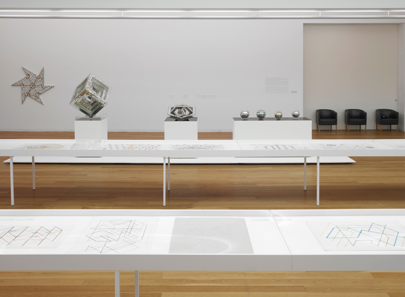 MONIR SHAHROUDY FARMANFARMAIAN, Installation view:&nbsp;Monir Shahroudy Farmanfarmaian: Infinite Possibility. Mirror Works and Drawings 1974&ndash;2014,&nbsp;Serralves Museum of Contemporary Art, Porto, Portugal,&nbsp;October 9, 2014 - January 11, 2015
