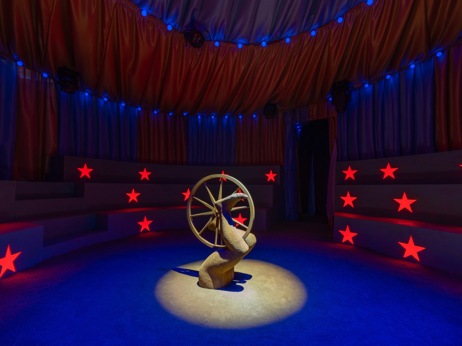 Installation view, Derek Fordjour,&nbsp;SCORE, Petzel, 2023