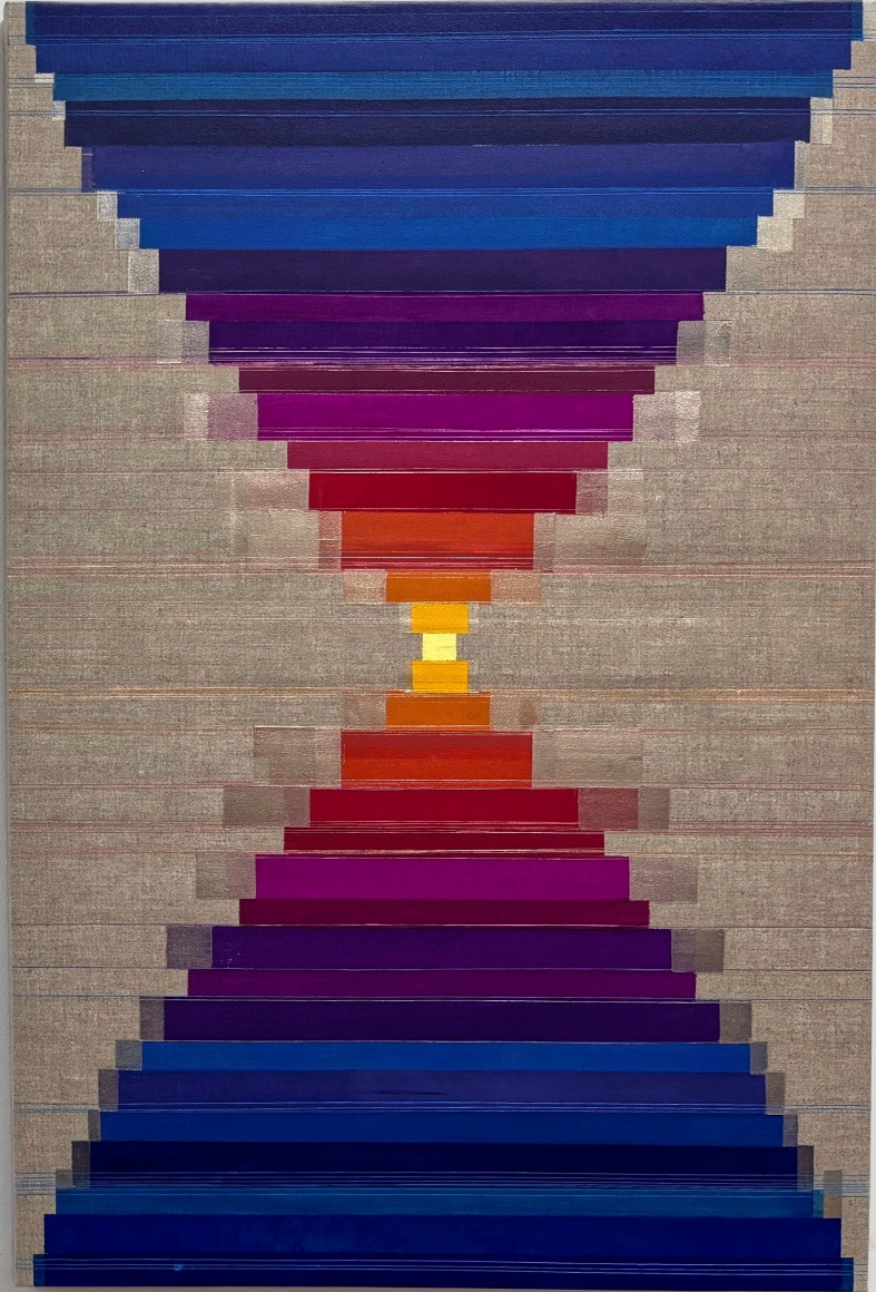 ANTONIETTA GRASSI | COURTHOUSE STEPS NO. 2 (AFTER ALMA) | HUILE, ACRYLIQUE, ENCRE SUR LIN | 36 X 24 POUCES | 2025,  