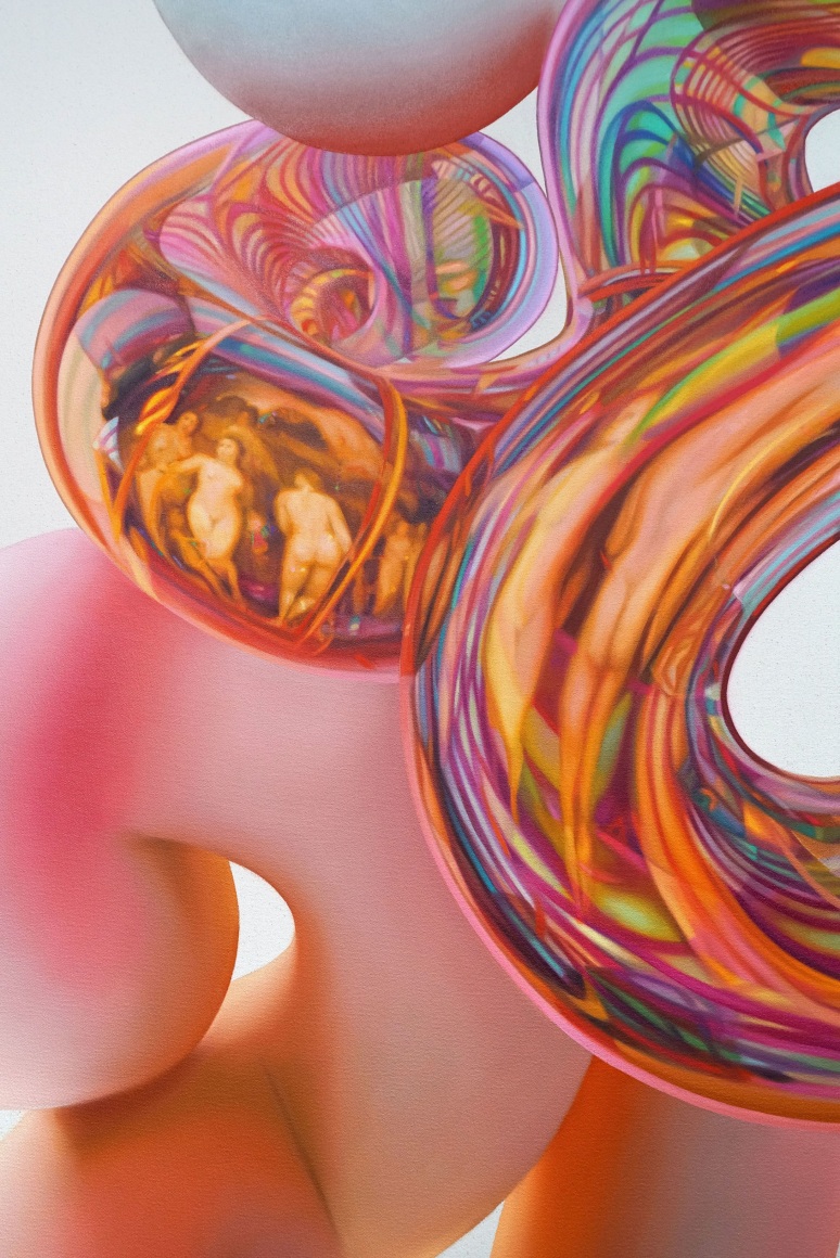 VICKIE VAINIONPÄÄ | THE JUDGMENT OF PARIS (EXCERPT II) | DETAIL || OIL ON CANVAS | 92 X 72 INCHES | 2024