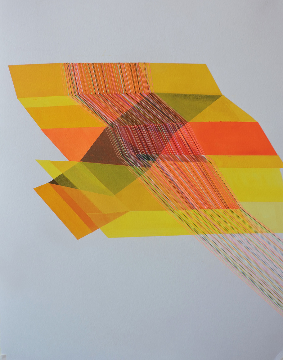 ANTONIETTA GRASSI | DRAWING IN THE AGE OF ANXIETY NO.3 | ACRYLIC AND INK ON PAPER | 19.5 X 25 INCHES | 2020, &nbsp;