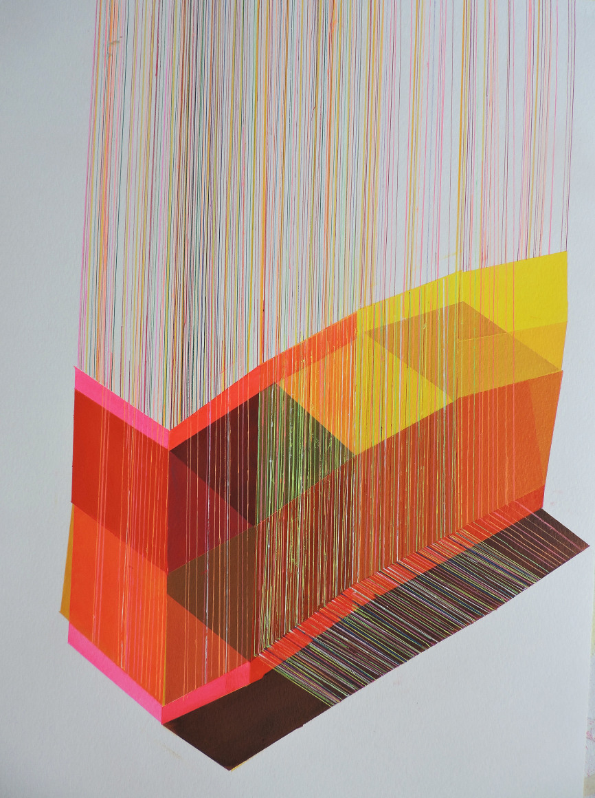 ANTONIETTA GRASSI | DRAWING IN THE AGE OF ANXIETY NO.4 | ACRYLIC AND INK ON PAPER | 19.5 X 25 INCHES | 2020, &nbsp;