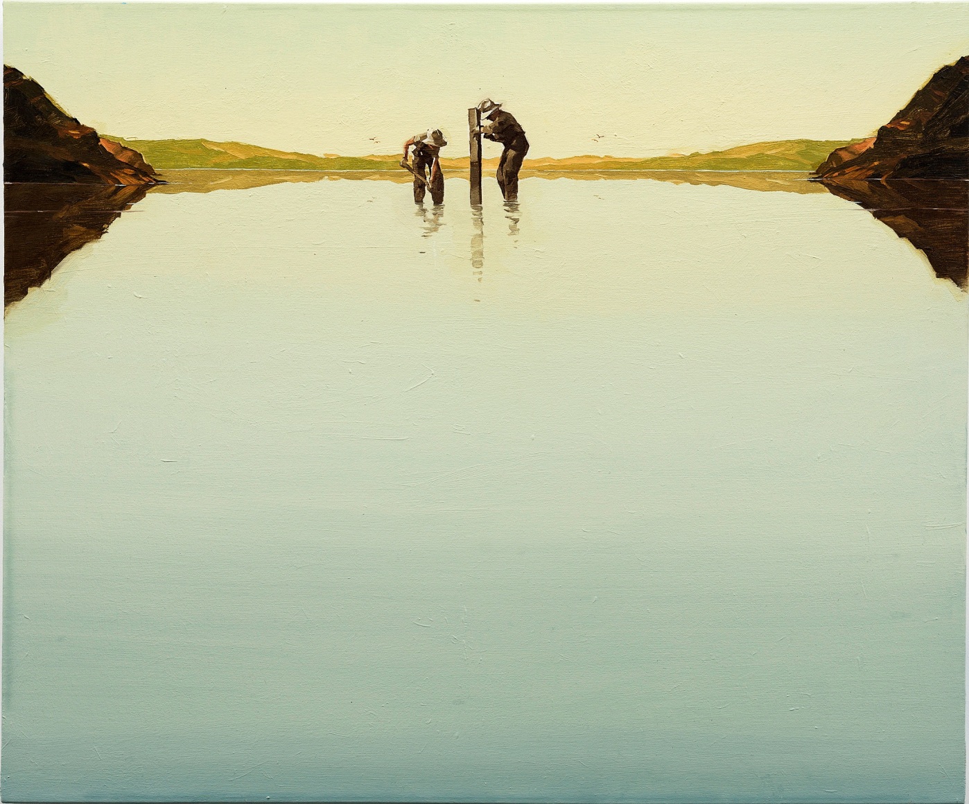 ANDREW MORROW | IT'S AN AWFUL THING TO BE THE TARGET | HUILE SUR TOILE | 36 X 30 POUCES | 2015 