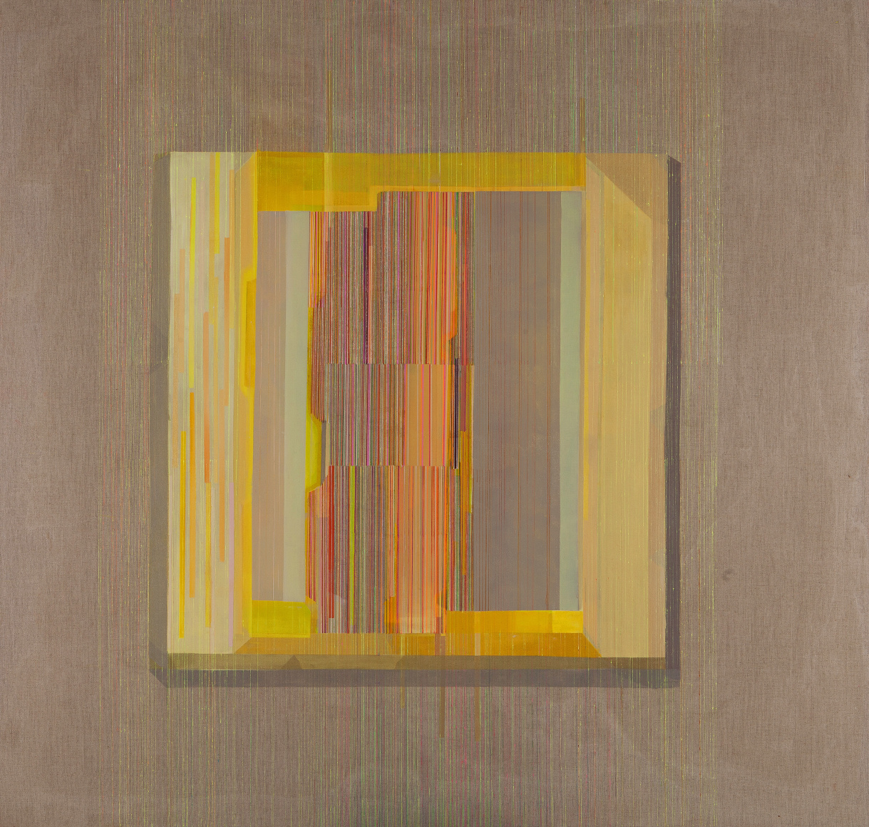 ANTONIETTA GRASSI | LIFELINES IN THE AGE OF ANXIETY NO.4 | ACRYLIC, OIL AND INK ON BELGIAN LINEN | 84 X 80 INCHES | 2020, &nbsp;