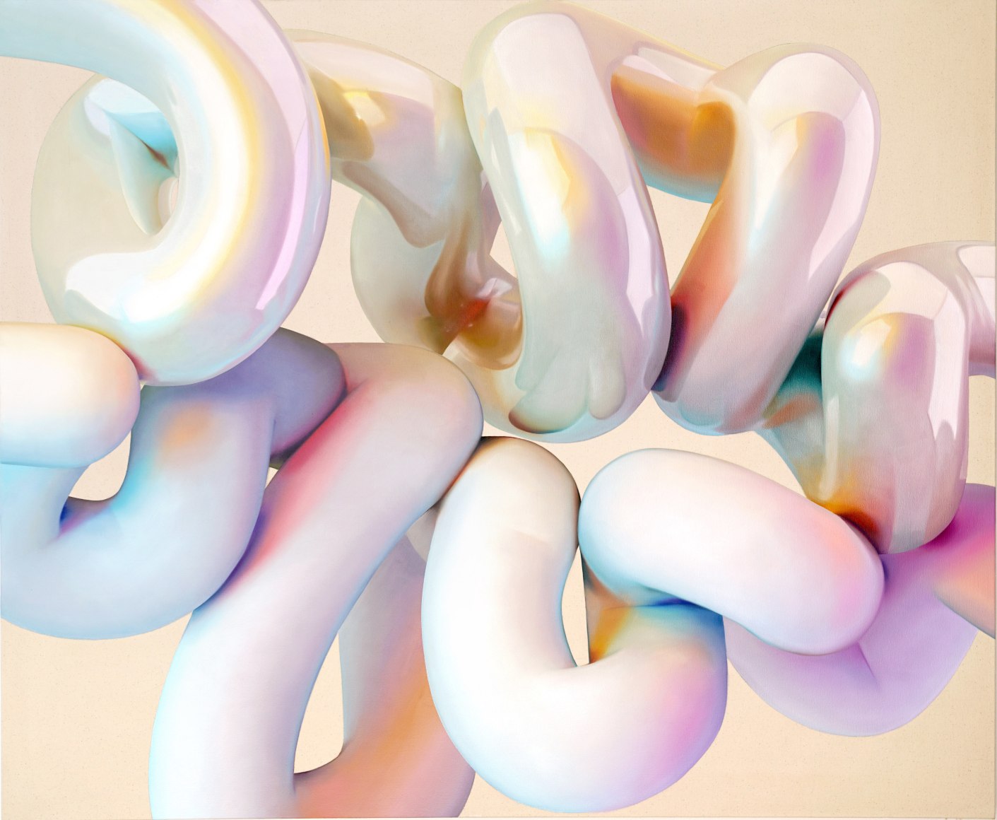 VICKIE VAINIONPÄÄ | SOFT BODY DYNAMICS 79 | HUILE SUR TOILE | 58 X 48 POUCES | 2022