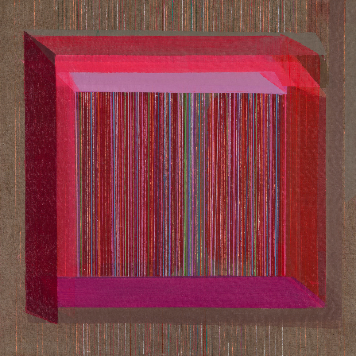 ANTONIETTA GRASSI | LOCKDOWN NO.2 | OIL, ACRYLIC AND INK ON LINEN| 24 X 24 INCHES | 2020, &nbsp;