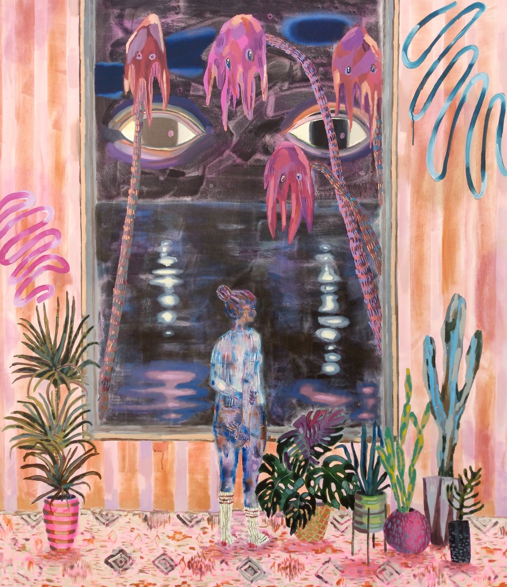 MELANIE DANIEL | I SEE YOU | OIL ON CANVAS | 58 X 53 INCHES | 2021