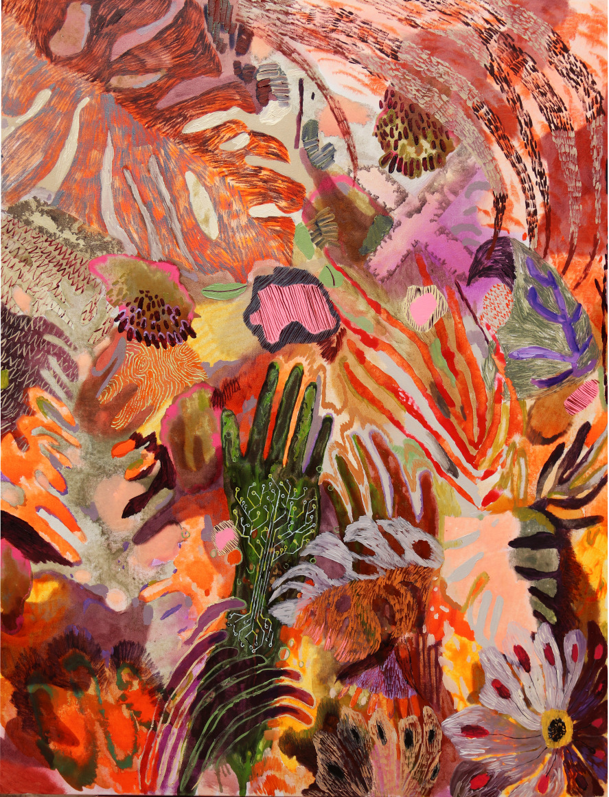 MELANIE DANIEL | TENDER CIRCUIT | OIL ON CANVAS | 51 X 39 INCHES | 2023 