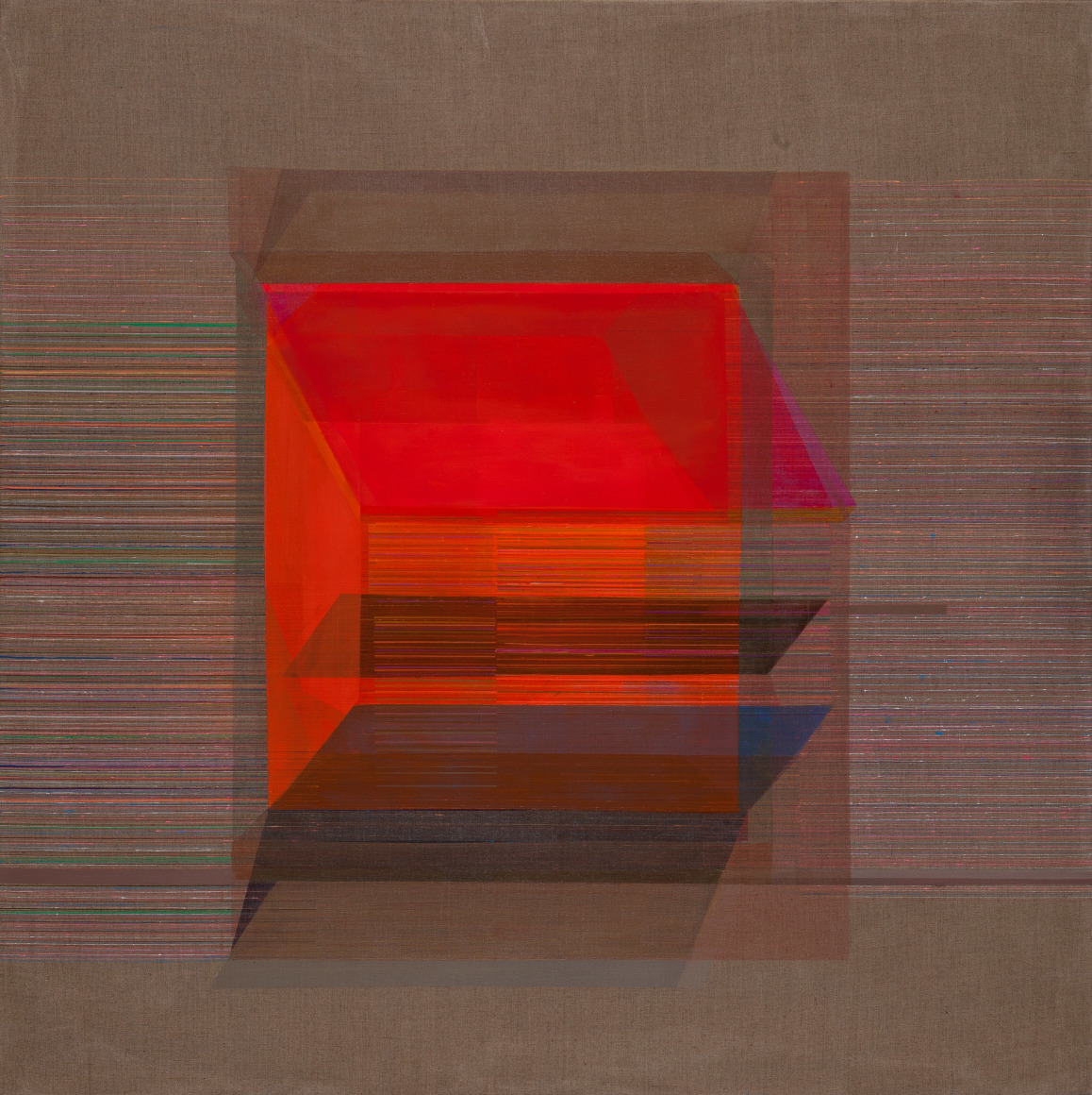 ANTONIETTA GRASSI | INSIDE BEYOND | ACRYLIC, OIL AND INK ON LINEN | 56 X 56 INCHES | 2020, &nbsp;