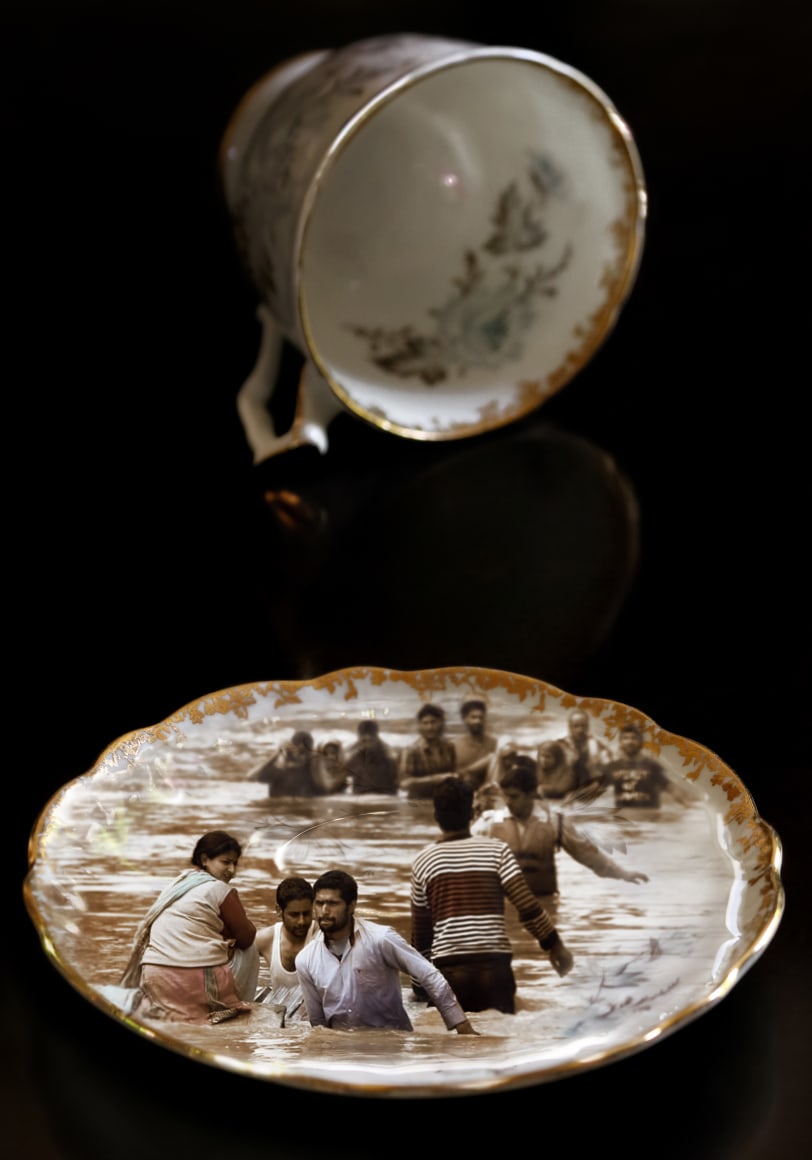 CHERYL PAGUREK | GILDED TEA CUP AND SAUCER / SRINAGAR | DIGITAL PRINT ON PHOTO PAPER | 34 X 24 INCHES | 2018