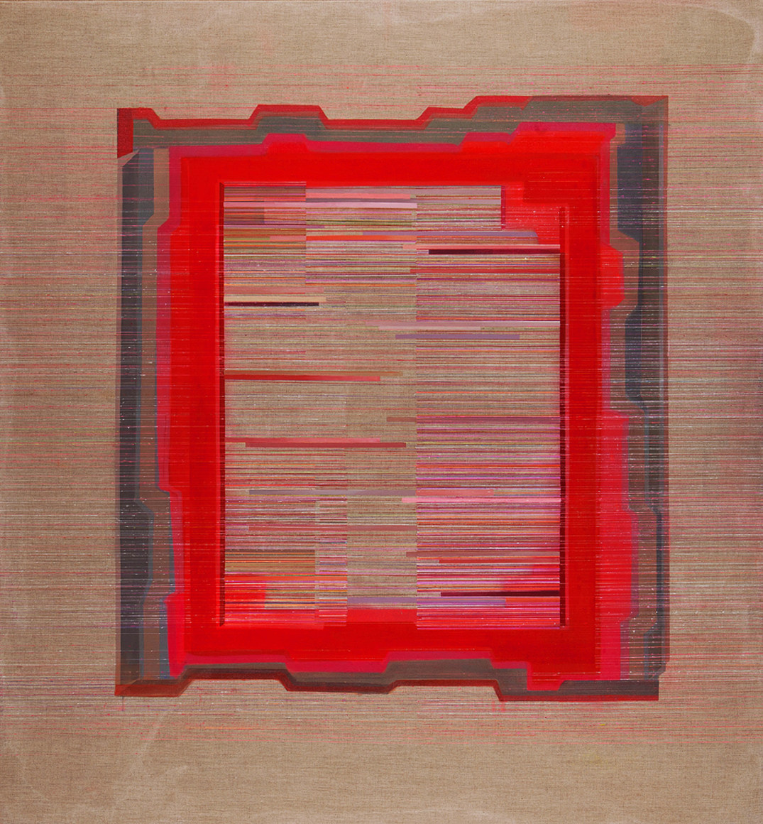 ANTONIETTA GRASSI | LIFELINES IN THE AGE OF ANXIETY NO.3 | ACRYLIC, OIL AND INK ON BELGIAN LINEN | 84 X 78 INCHES | 2020, &nbsp;