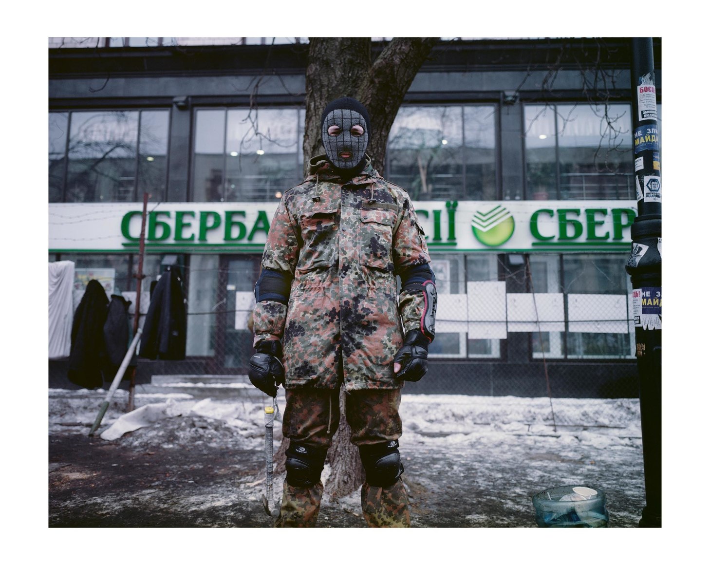 Maydan Protestor, Kiev 2014, 25 3/16 x 31 ½ inches