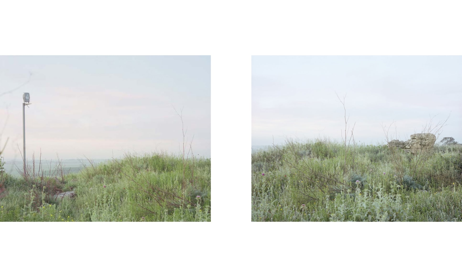 SHARON YA&#039;ARI&nbsp;, Tel Yavne Archaeological Mount, Winter,&nbsp;diptych, 2013