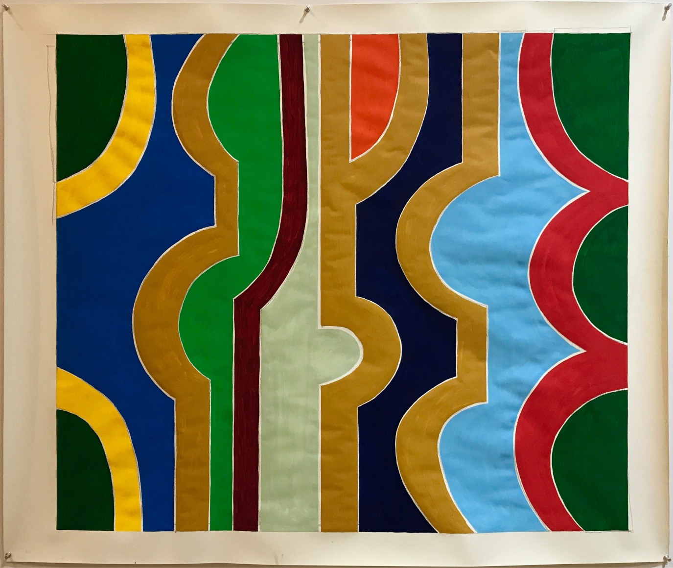 PATRICIA UDELL, #9 -- Composition in Red, Blue and Mint Green, 2019