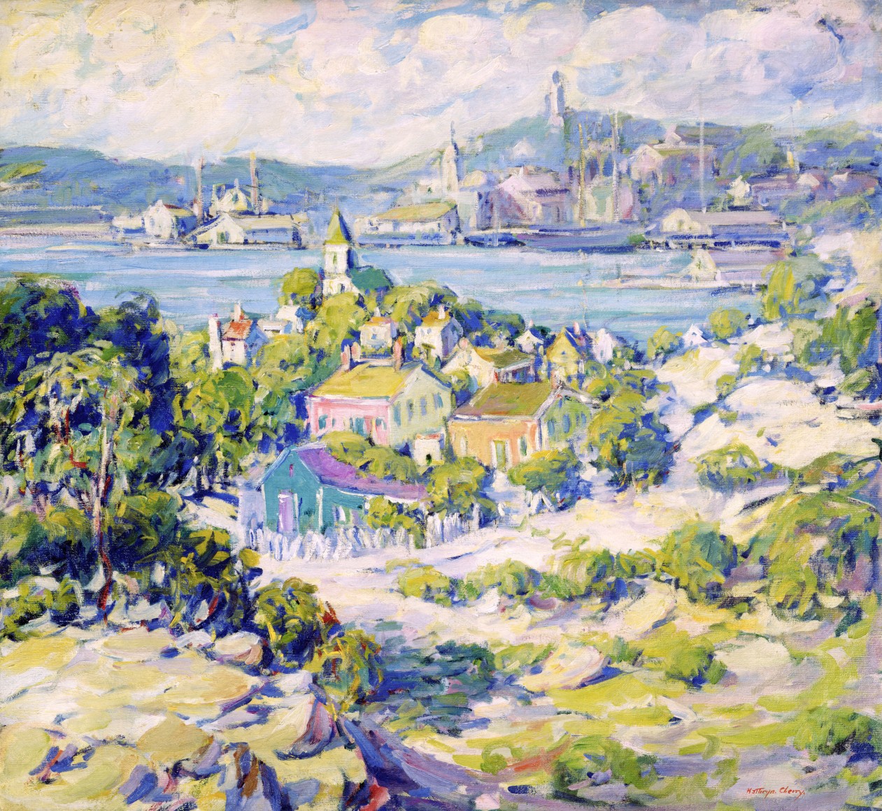 Sold Archive painting by Kathryn E. Bard Cherry entitled Landscape (Gloucester).