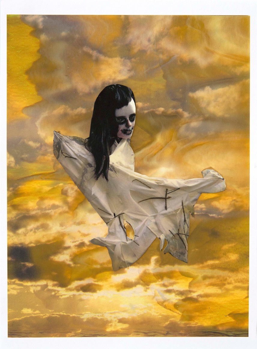 Golden Scarecrow, 2016, Collage on archival pigment print