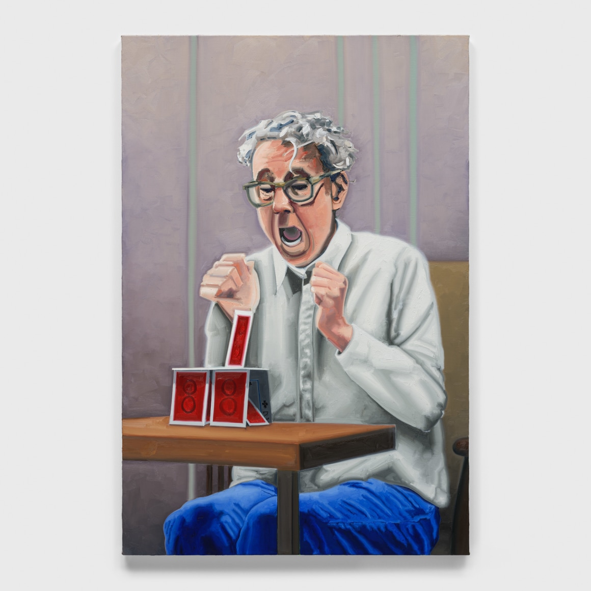 Luke O'Halloran, Liz building a house of cards, 2023