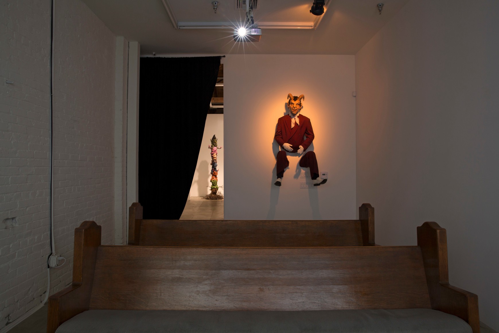 Installation view of Marnie Weber "Chapel of the Moon"