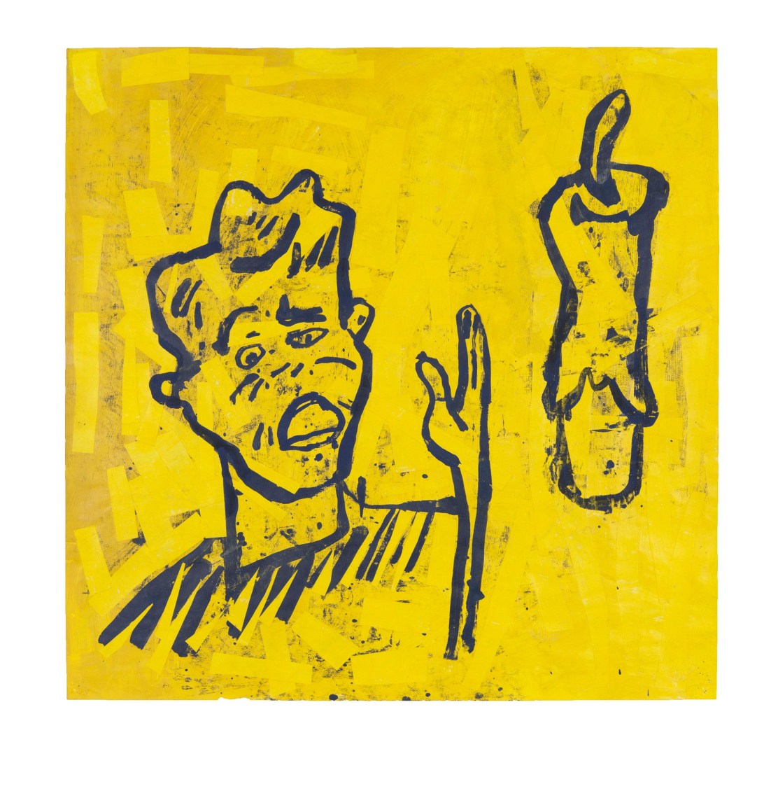 Untitled (Hello), 1983, Acrylic and paper collage on paper