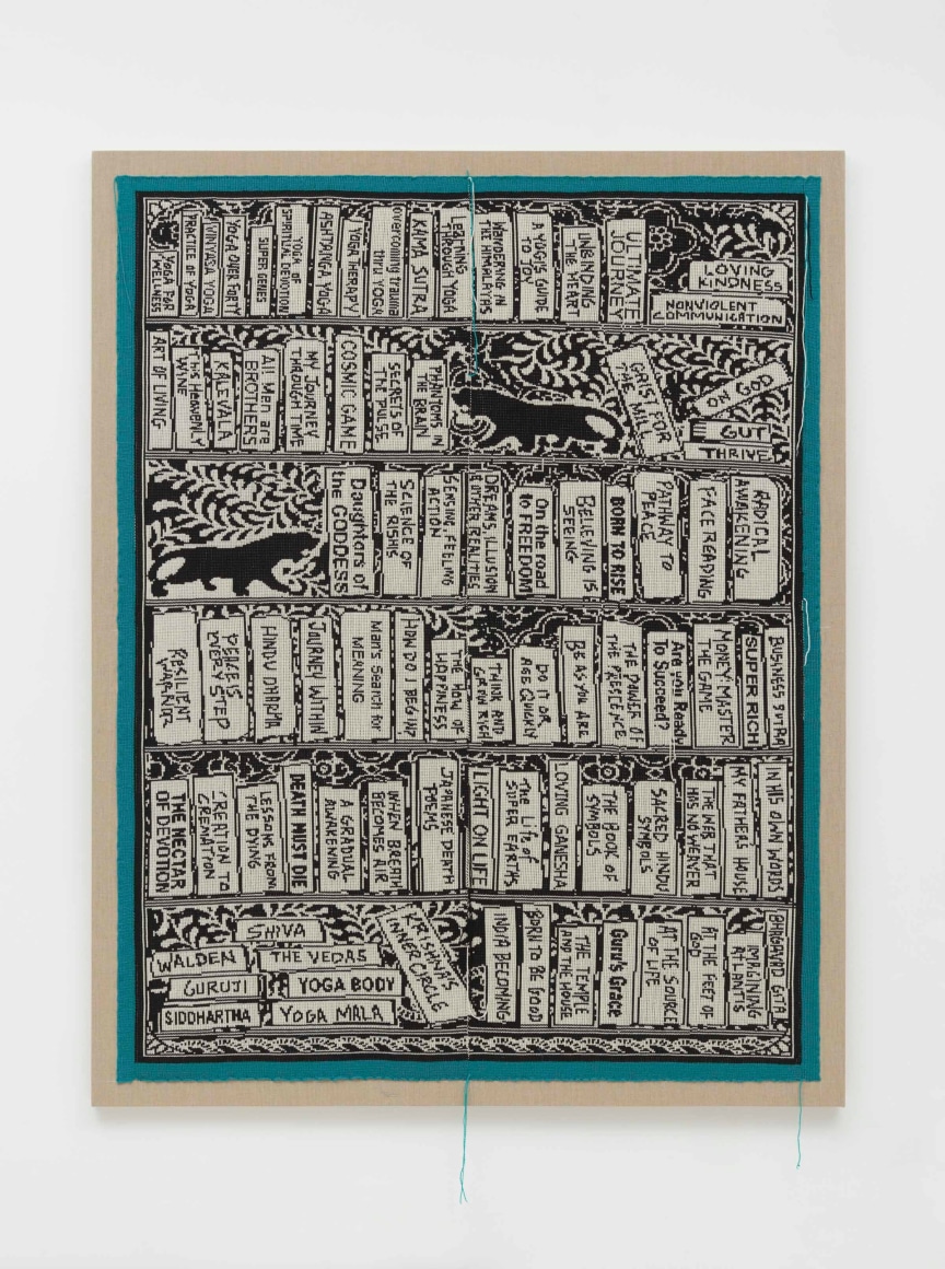 Radical Awakening, 2018, Merino wool stitched onto stretched linen