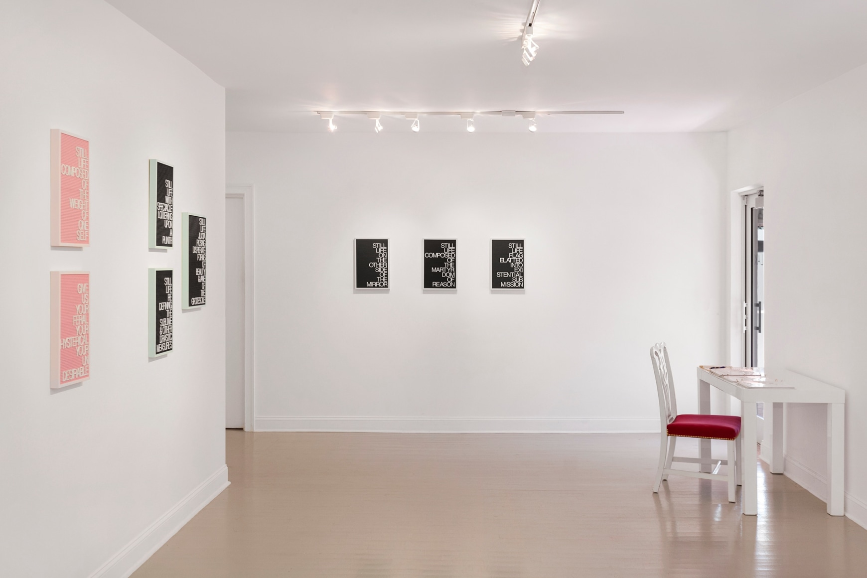 Installation view of Maynard Monrow "Under the Influence"