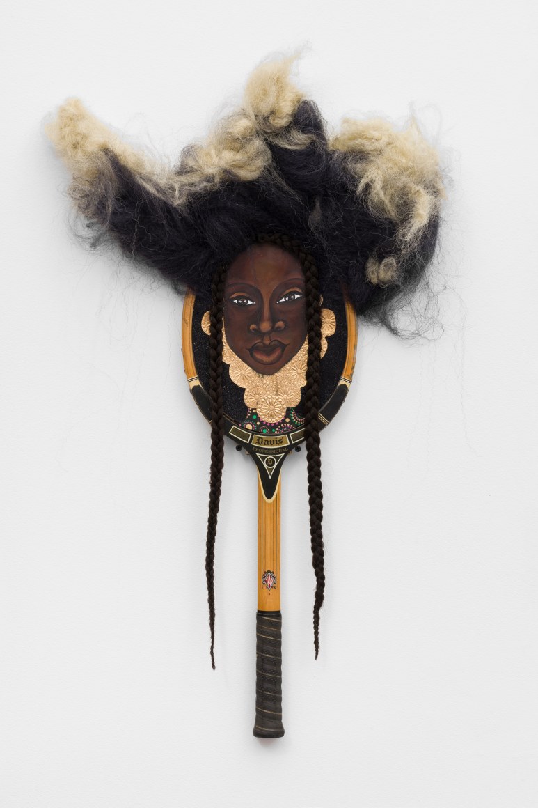 Professional, 2019, Mixed media on tennis racket