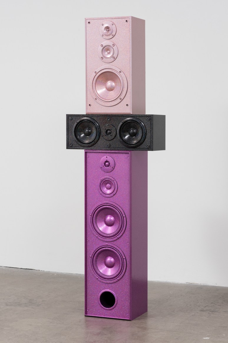 Sadie Barnette, Home Goods: Speaker Stack VIII, 2022