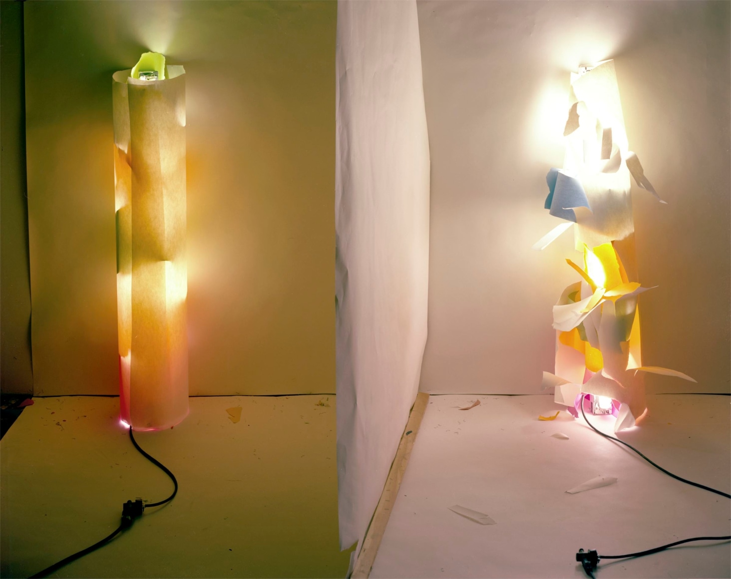 No. 131, "Light In and Out of White Tube with Multi Colors Inside", 1979/2012