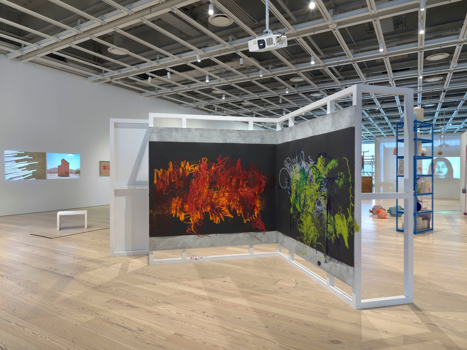 Installation view of Whitney Biennial 2022: Quiet as It’s Kept (Whitney Museum of American Art, New York, April 6- September 5, 2022)., Awilda Sterling-Duprey, . . . blindfolded, 2020–.
